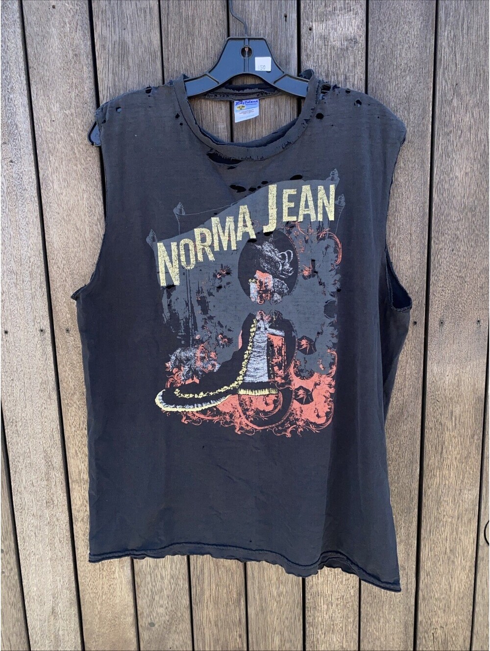 Vintage Y2K Norma Jean Band Metalcore Distressed Tank Top Size Large